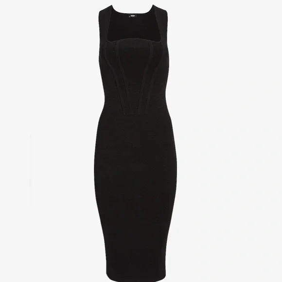 Express | Dresses | Nwt Body Contour Corset Midi Sweater Dress | Poshmark